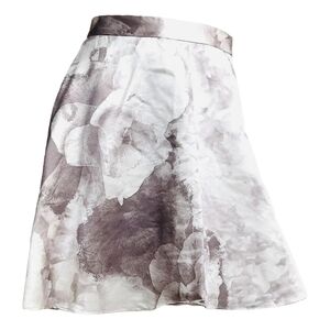 Club Monaco Wool & Silk Rose Floral Pattern Mini Skirt